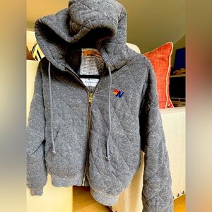 Aviator Nation quilted zip up hoodie. XS